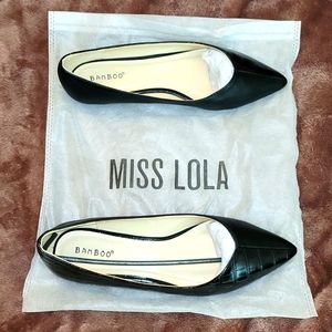 MissLola Bamboo pointed flats